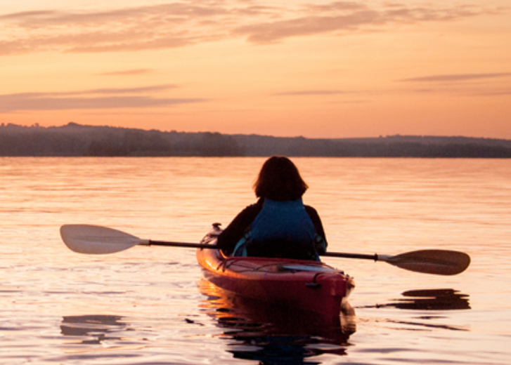 Kayak at sunrise